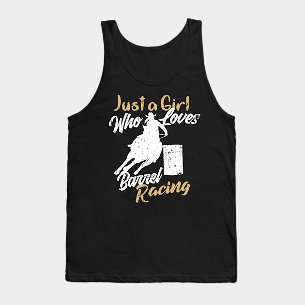 Cowgirl who loves Barrel Racing Tank Top by Gold Wings Tees